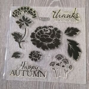 Close To My Heart Acrylic Stamps Happy Autumn D1550 Scrapbooking Cardmaking